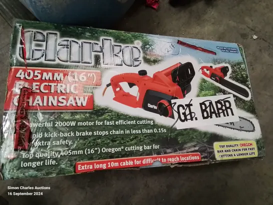 BOXED CLARKE 405MM (16") ELECTRIC CHAINSAW