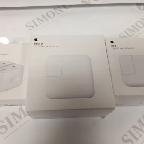 8 ASSORTED BOXED APPLE USB-C POWER ADAPTERS TO INCLUDE; 20W, 30W AND 12W