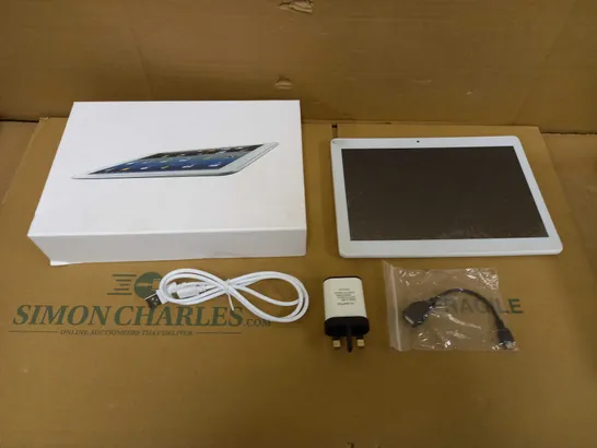 TOUCH SCREEN WHITE TABLET - ANDROID - BOXED WITH ACCESSORIES 