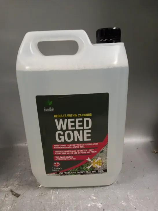 SEALED ENVIRO-WORKS WEED GONE - 5L - COLLECTION ONLY 