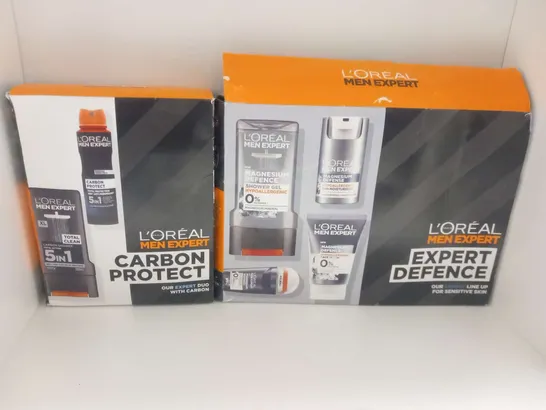 FIVE ASSORTED L'OREAL PRODUCTS  TO INCLUDE; EXPERT DEFENCE AND CARBON PROTECT