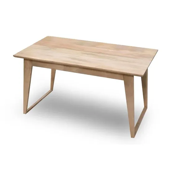 BOXED SOLID WOOD DINING TABLE