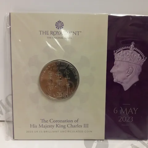 THE ROYAL MINT THE CORONATION OF HIS MAJESTY KING CHARLES III 2023 £5 COIN