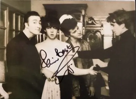 FOUR ASSORTED PRE RINGO STARR ERA 'THE BEATLES' PHOTOGRAPHS SIGNED BY PETE BEST