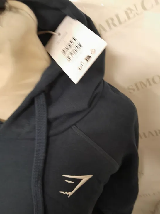 GYMSHARK CREST HOODIE IN NAVY - S