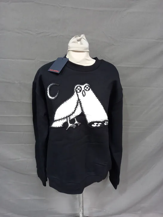 LOUIS VUITTON BLACK JUMPER - LARGE