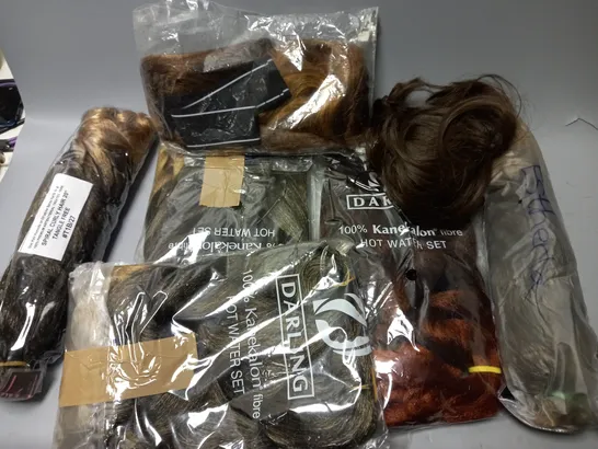 LOT OF 12 ASSORTED ARTIFICIAL HAIR ITEMS TO INCLUDE SMART BRAID PRE STRETCHED 28" EASY BRAID MEGA PACK