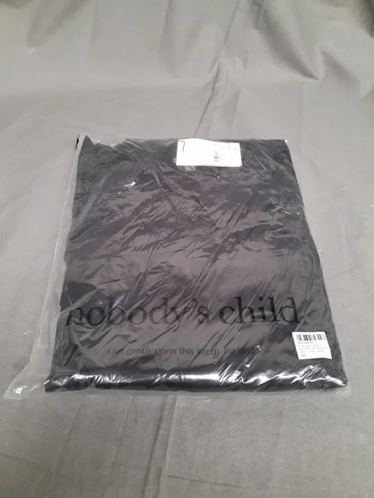 SEALED NOBODYS CHILD BLACK HARPER MIDI SHIRT DRESS PLAIN - UK 12 