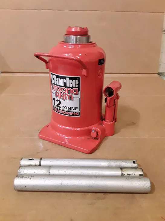 BOXED CLARKE 12 TONNE TELESCOPIC BOTTLE JACK