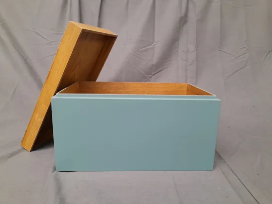 BOXED ANYDAY DUSTY BLUE LACQUERED MEDIUM SIZED STORAGE BOX