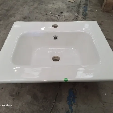 BOXED CANELLI CERAMIC SINGLE TAP VANITY BASIN WHITE 500 × 400mm