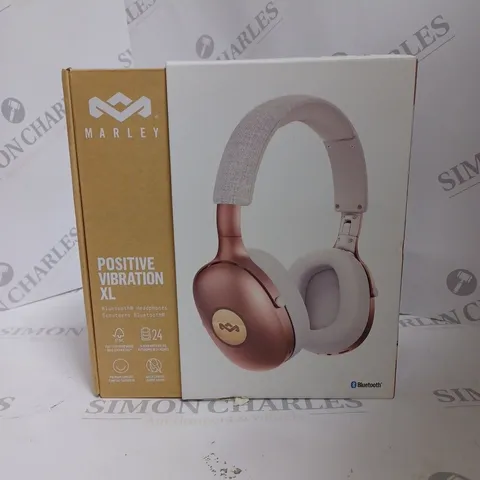 BOXED HOUSE OF MARLEY POSITIVE VIBRATION XL BLUETOOTH HEADPHONES EM-JH141-CP