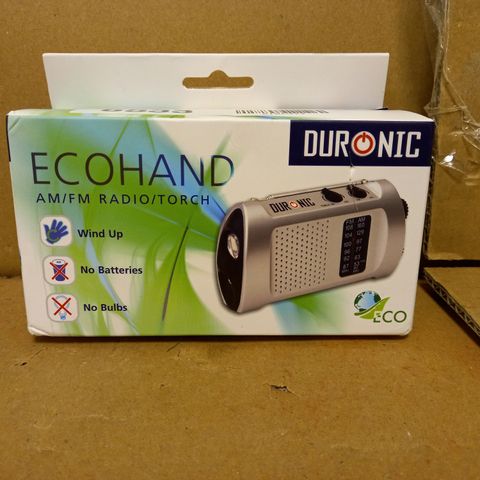DURONIC ECOHAND AM/FM RADIO AND TORCH