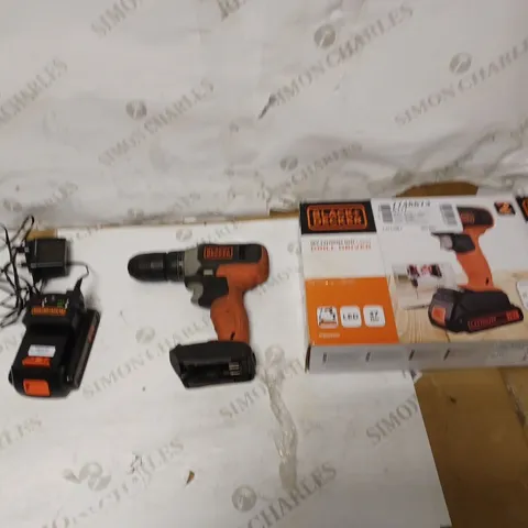 BLACK+ DECKER 18V LITHIUM ION DRILL DRIVER 