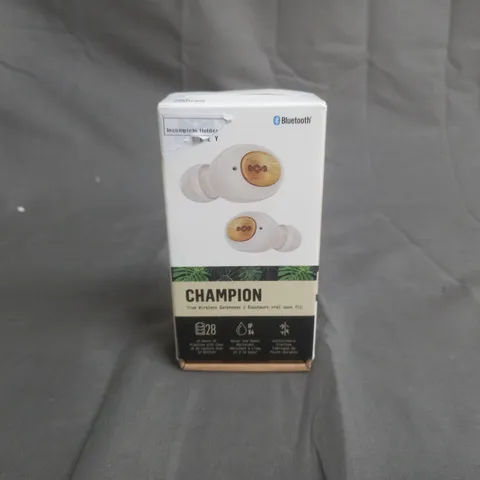 BOXED MARLEY CHAMPION TRUE WIRELESS EARPHONES - WHITE