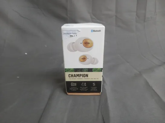 BOXED MARLEY CHAMPION TRUE WIRELESS EARPHONES - WHITE
