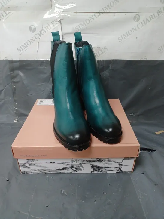 MODA IN PELLE LEATHER BOOTS TEAL SIZE EU 40