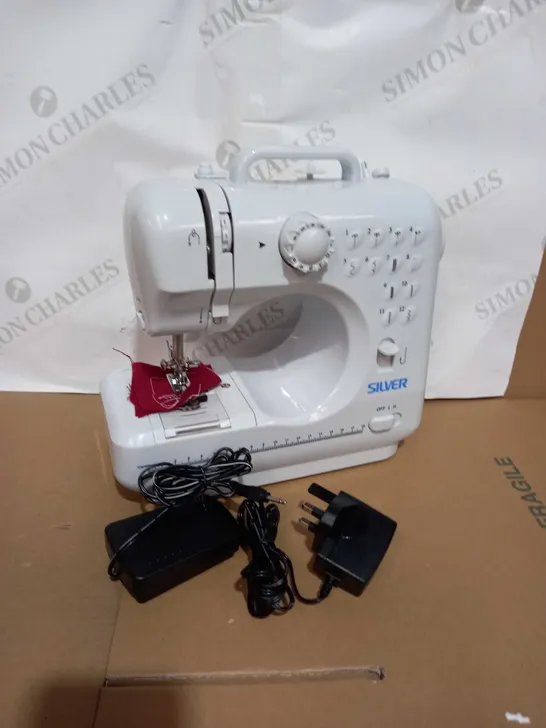 SILVER 12 STITCH MINI SEWING MACHINE