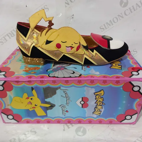 POKÉMON IRREGULAR CHOICE SLIP-ON SHOES - PIKACHU DREAMS IN YELLOW/BLACK/RED EU SIZE 37