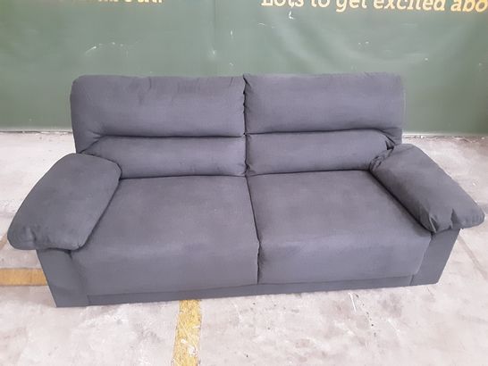 DESIGNER GREY FABRIC 2-SEATER SOFA 