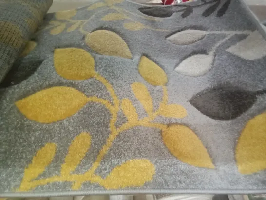 GREY FLOWER RUG 80X150CM