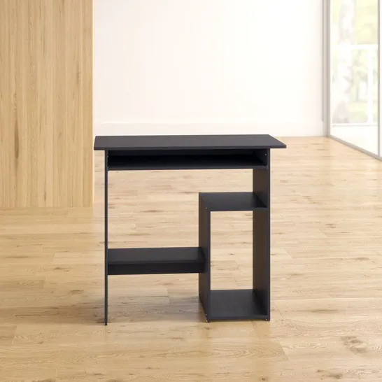 BOXED COMPUTER DESK - BLACK FINISH