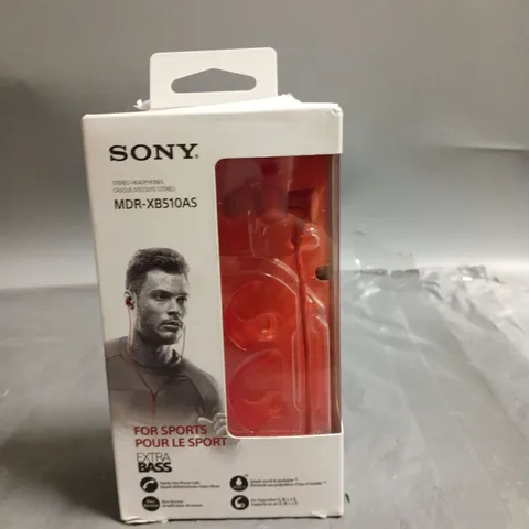 BOXED SONY STEREO HEADPHONES MDR-XB510AS 