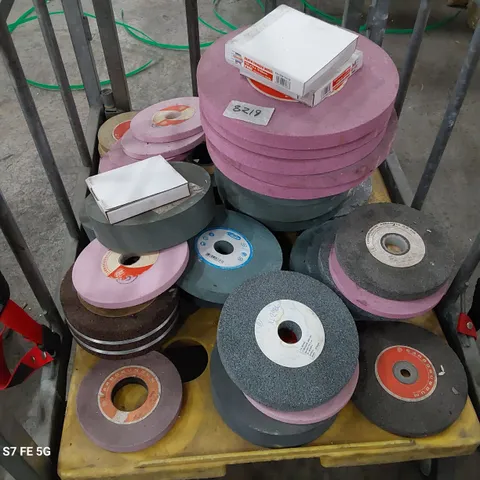 CAGE OF ASSORTED GRINDING WHEELS 