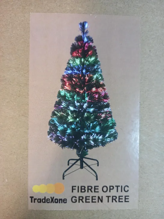 TRADE XONE 3FT FIBRE OPTIC FESTIVE TREE IN GREEN