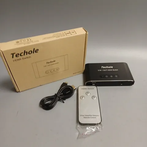 BOXED TECHOLE HS301 3 IN 1 OUT HDMI SWITCH 