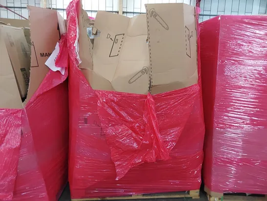 PALLET OF ASSORTED CONSUMER GOODS AND FURNITURE PRODUCTS TO INCLUDE; MULTIFUNCTIONAL FOOD PROCESSORS, PREMIUM AIR BED, KID'S CAR SEAT, LED LIGHT PAD, BALANCE BOARD ECT.