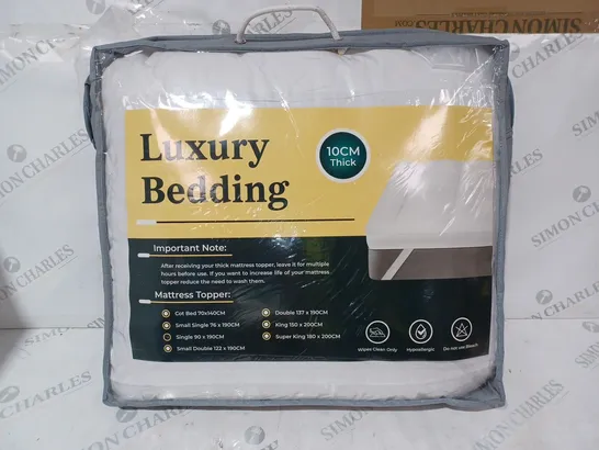 LUXURY BEDDING MATTRESS TOPPER - SINGLE