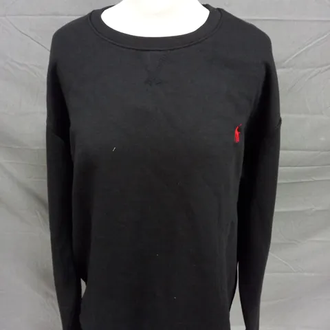 POLO RALPH LAUREN LOGO SWEATSHIRT IN BLACK - XL 