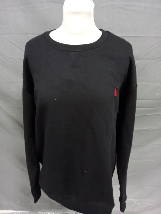 POLO RALPH LAUREN LOGO SWEATSHIRT IN BLACK - XL 