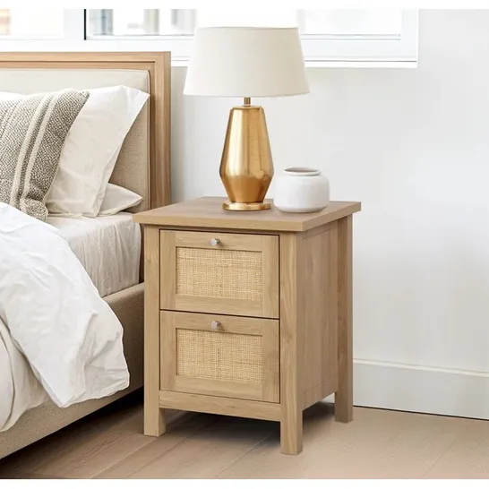 BOXED LUDDEN MANUFACTURED WOOD BEDSIDE TABLE (1 BOX)