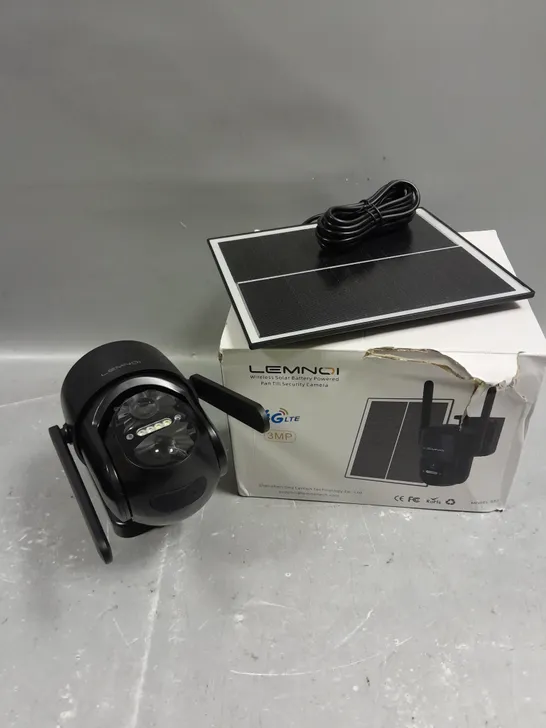 BOXED LEMNOI WIRELESS SOLAR POWERED SECURITY CAMERA 