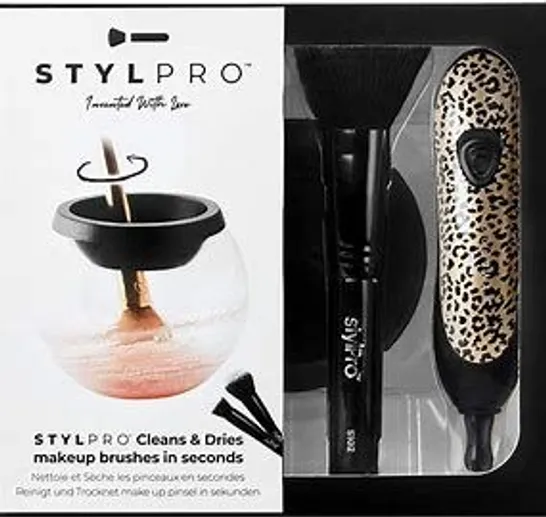 STYLPRO MAKEUP BRUSH CLEANER AND DRYER CHEETHAH