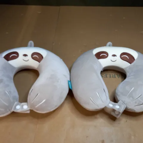 SET OF 2 SLOTH NECK PILLOWS 