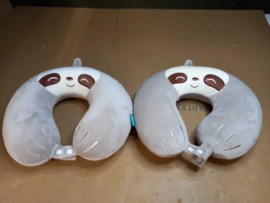 SET OF 2 SLOTH NECK PILLOWS 