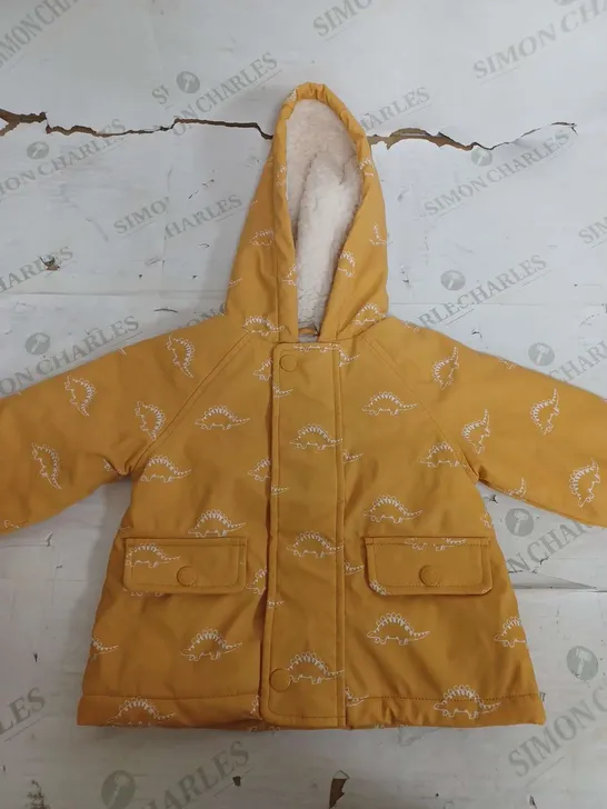 JOHN LEWIS MUSTARD PADDED JACKET WITH HOOD - 9-12 MONTH