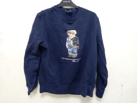 POLO RALPH LAUREN 'POLO BEAR' JUMPER IN NAVY - LARGE