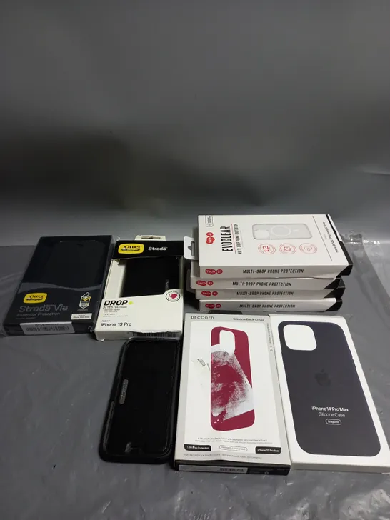 LOT OF 9 MOBILE PHONE CASES IPHONE VARIOUS MODELS