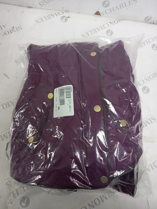 JOULES NEWDALE QUILTED JACKET SIZE 10 DARK PURPLE 