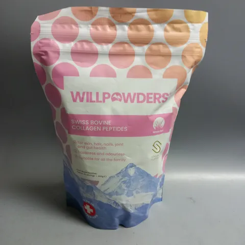 WILL POWDERS SWISS BOVINE PEPTIDES POWDER FOR SKIN, HAIR, NAILS, JOINTS AND GUT HEALTH. 400G