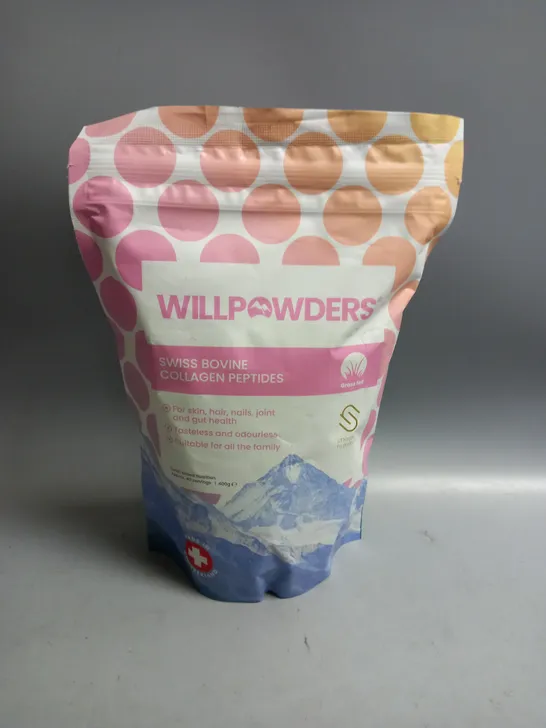 WILL POWDERS SWISS BOVINE PEPTIDES POWDER FOR SKIN, HAIR, NAILS, JOINTS AND GUT HEALTH. 400G