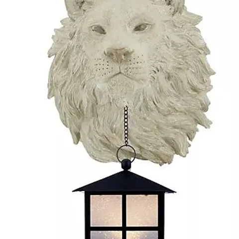 MY GARDEN STORIES LION WALL PLANTER WITH LANTERN STONE