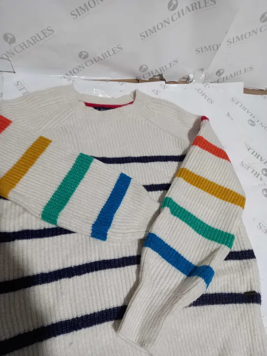 JOULES KNITTED STRIPEY  JUMPER SIZE 12 