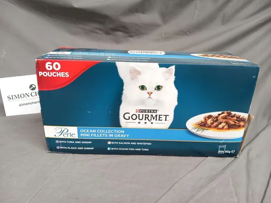 BOXED PURINA GOURMET 60 POUCHES OCEAN COLLECTION MINI FILLETS IN GRAVY(60X85G)