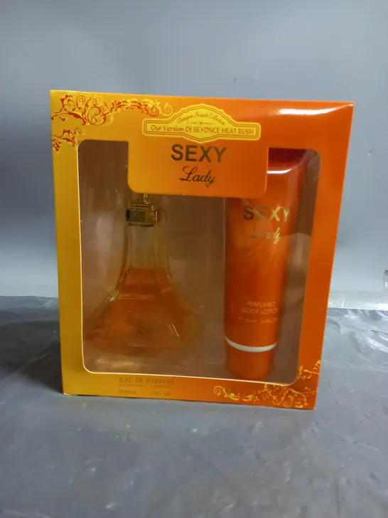 BOX OF 9 "SEXY LADY" EAU DE PARFUM 100ML AND PERFUMED BODY LOTION 90ML SET