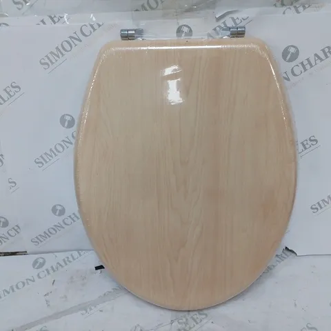 BOXED PRIMA 18" MDF TOILET SEAT - NATURAL